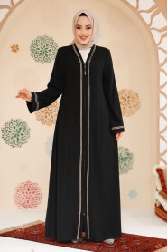 Modest Black Abaya For Women 35167S - 2