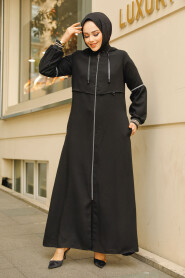 Modest Black Abaya For Women 62602S - 2