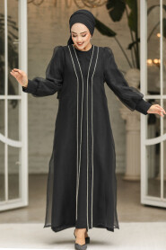 Modest Black Abaya Suit 4626S - 1