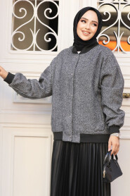 Modest Black Bomber Jacket 9263S - 1