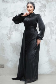 Modest Black Bridal Dress 4934S - 4