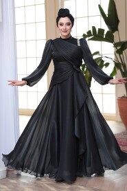 Modest Black Bridal Dress 51641S 