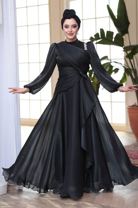 Modest Black Bridal Dress 51641S - NEVA STYLE