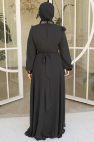 Modest Black Bridesmaid Dress 25885S - 4