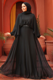 Modest Black Bridesmaid Dress 25891S - 1