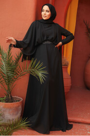 Modest Black Bridesmaid Dress 25891S - 3