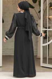 Modest Black Bridesmaid Dress 4576S - 3