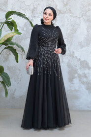 Modest Black Bridesmaid Dress 4953S - 3