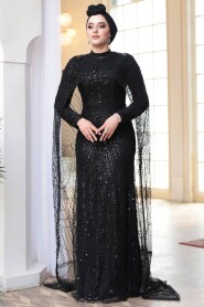 Modest Black Bridesmaid Dress 51841S - 4