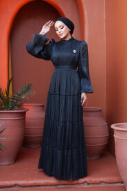 Modest Black Bridesmaid Dress 52981S - 2