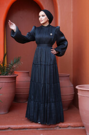 Modest Black Bridesmaid Dress 52981S - 3