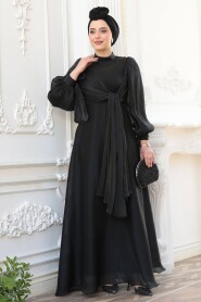 Modest Black Bridesmaid Gown 52223S - 4