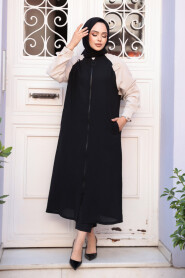 Modest Black Cardigan 15200S - 1
