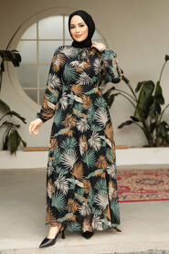 Modest Black Chiffon Dresses 50353S - 2