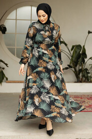 Modest Black Chiffon Dresses 50353S - 3