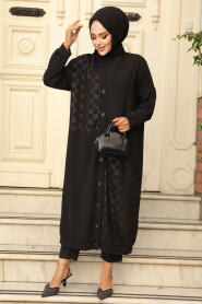 Modest Black Coat 15161S - 3