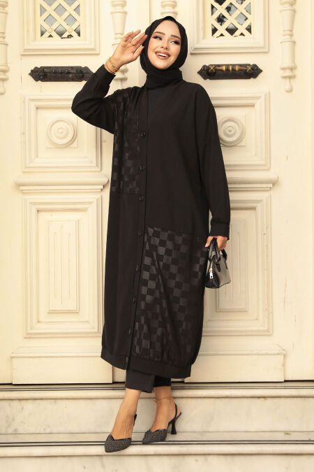 Modest Black Coat 15161S - NEVA STYLE