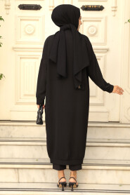 Modest Black Coat 15161S - 4