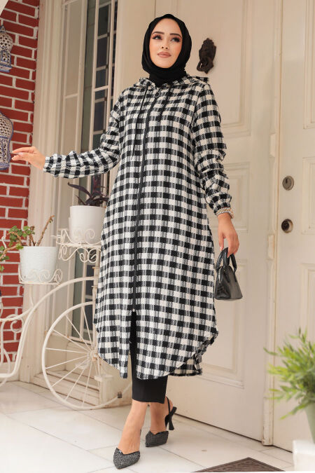 Modest Black Coat 72101S - NEVA STYLE