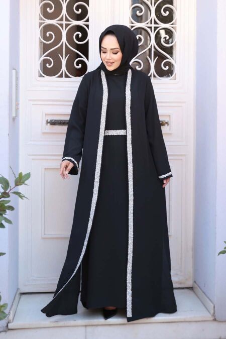 Modest Black Dress Dual Suit 76852S - NEVA STYLE