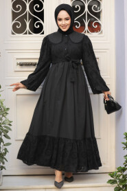 Modest Black Dress For Women 10034S - 2