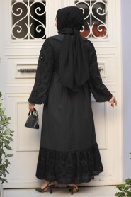 Modest Black Dress For Women 10034S - 4