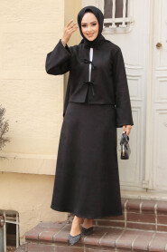 Modest Black Dual Skirted Suit 50941S - 2