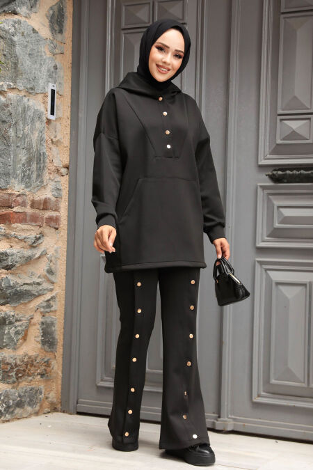 Modest Black Dual Suit 12312S - NEVA STYLE