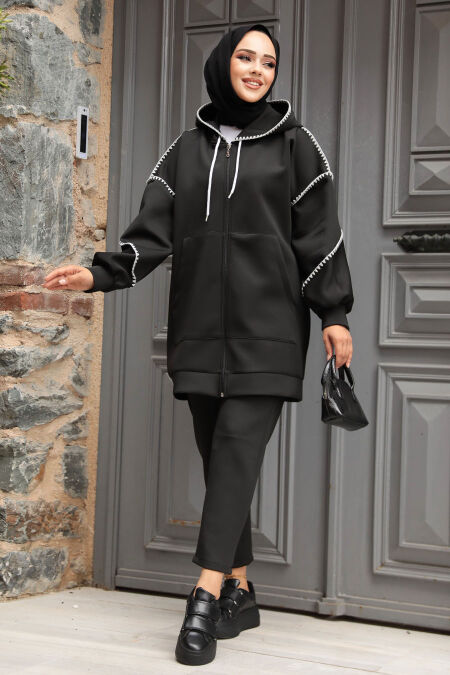 Modest Black Dual Suit 12621S - NEVA STYLE