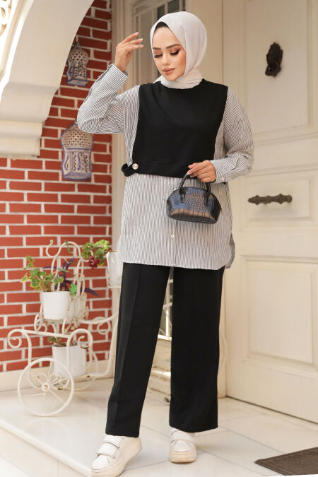 Modest Black Dual Suit 20084S - NEVA STYLE