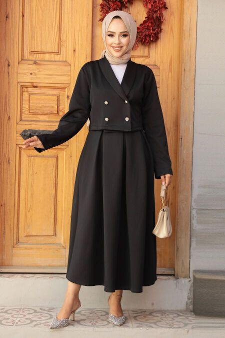 Modest Black Dual Suit 681S - NEVA STYLE