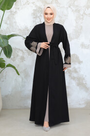 Modest Black Dual Suit Abaya 29128S - 2