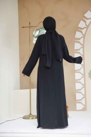 Modest Black Dubai Abaya 29112S - 3