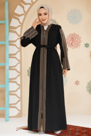 Modest Black Dubai Abaya 29114S - 2