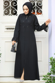 Modest Black Dubai Abaya 520090S - 2