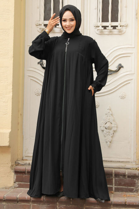 Modest Black Dubai Abaya 520180S - NEVA STYLE