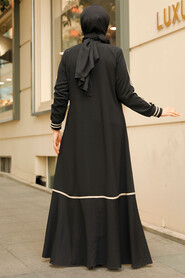 Modest Black Dubai Abaya 62101S - 2