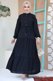 Modest Black Eid Dress 10334S - 1