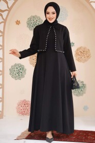 Modest Black Eid Dress 61462S - 2