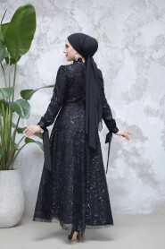 Modest Black Elegant Evening Gown 4908S - 4