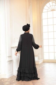  Modest Black Evening Dress 25906S - 4