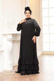  Modest Black Evening Dress 25906S - 3