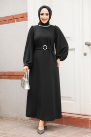 Modest Black Evening Dress 30031S - 1