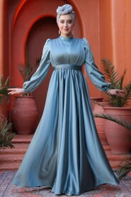 Modest Almond Green Evening Gown 23821CY - 4