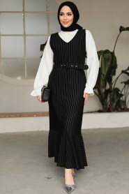 Modest Black Gilet Dress 40262S - 2