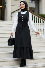 Modest Black Gilet Dress 70501S 