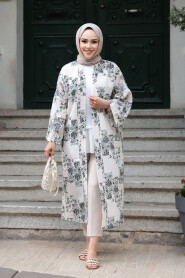Modest Black Kimono 32121S - 1