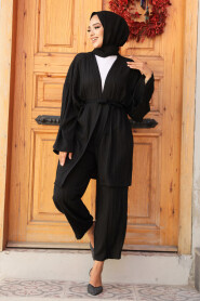 Modest Black Kimono Dual Suit 12531S - 3