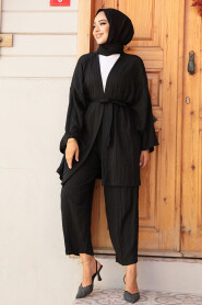 Modest Black Kimono Dual Suit 12531S - 1