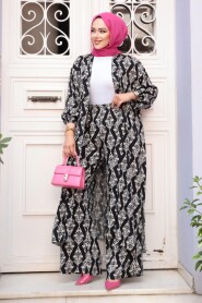 Modest Black Kimono Dual Suit 12888S - 3